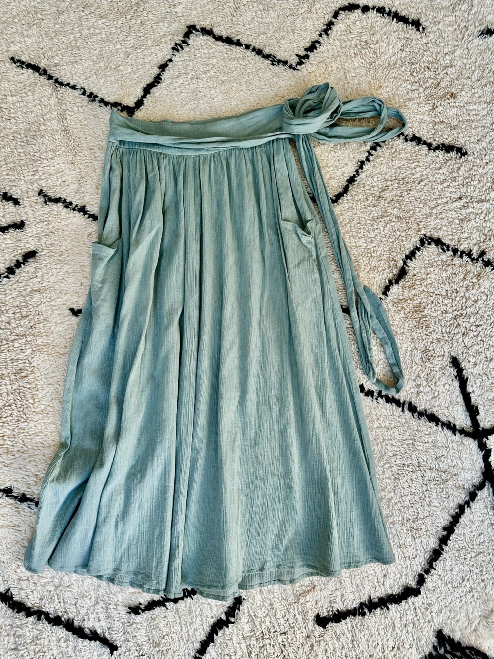 Mara Hoffman Katrine Wrap Waist Skirt in Seagram Green